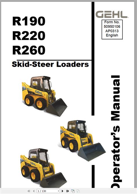 gehl r260 skid steer specs|gehl r220 manual.